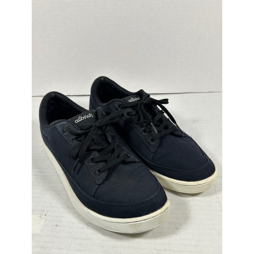 Allbirds Mens Pipers Organic Cotton Canvas Low Top Sneakers Navy Blue Size 11